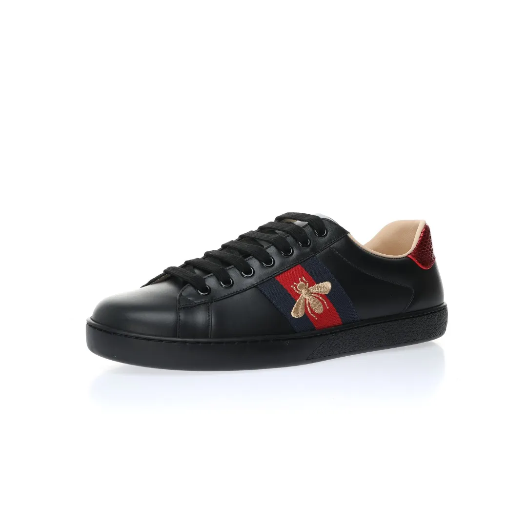 Exploring Fake Rep Replica Gucci Black Leather Ace Sneakers | YtaYta