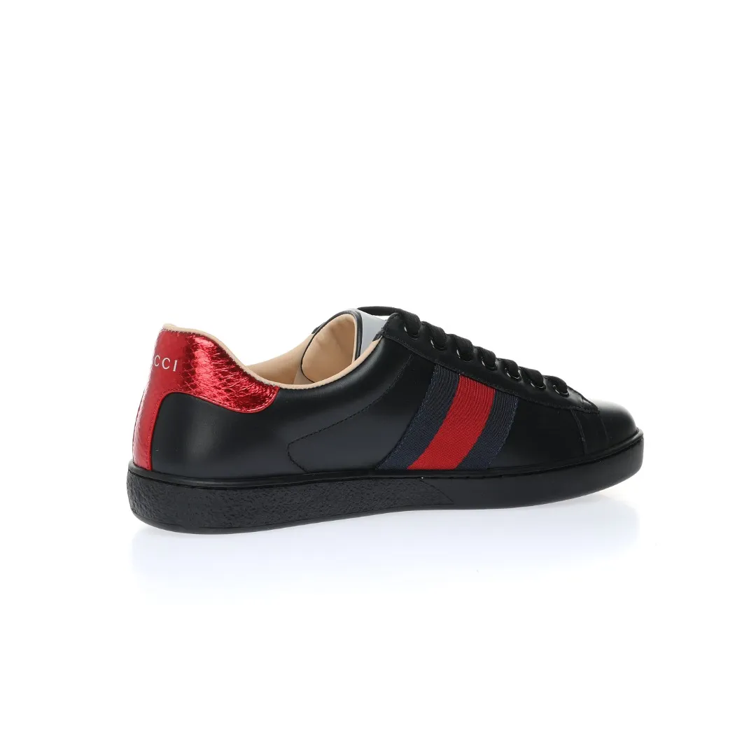 Exploring Fake Rep Replica Gucci Black Leather Ace Sneakers | YtaYta