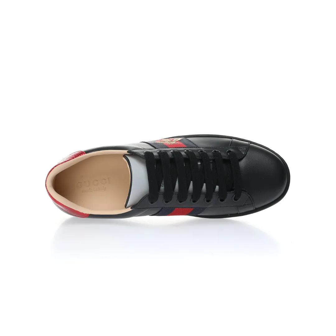 Exploring Fake Rep Replica Gucci Black Leather Ace Sneakers | YtaYta