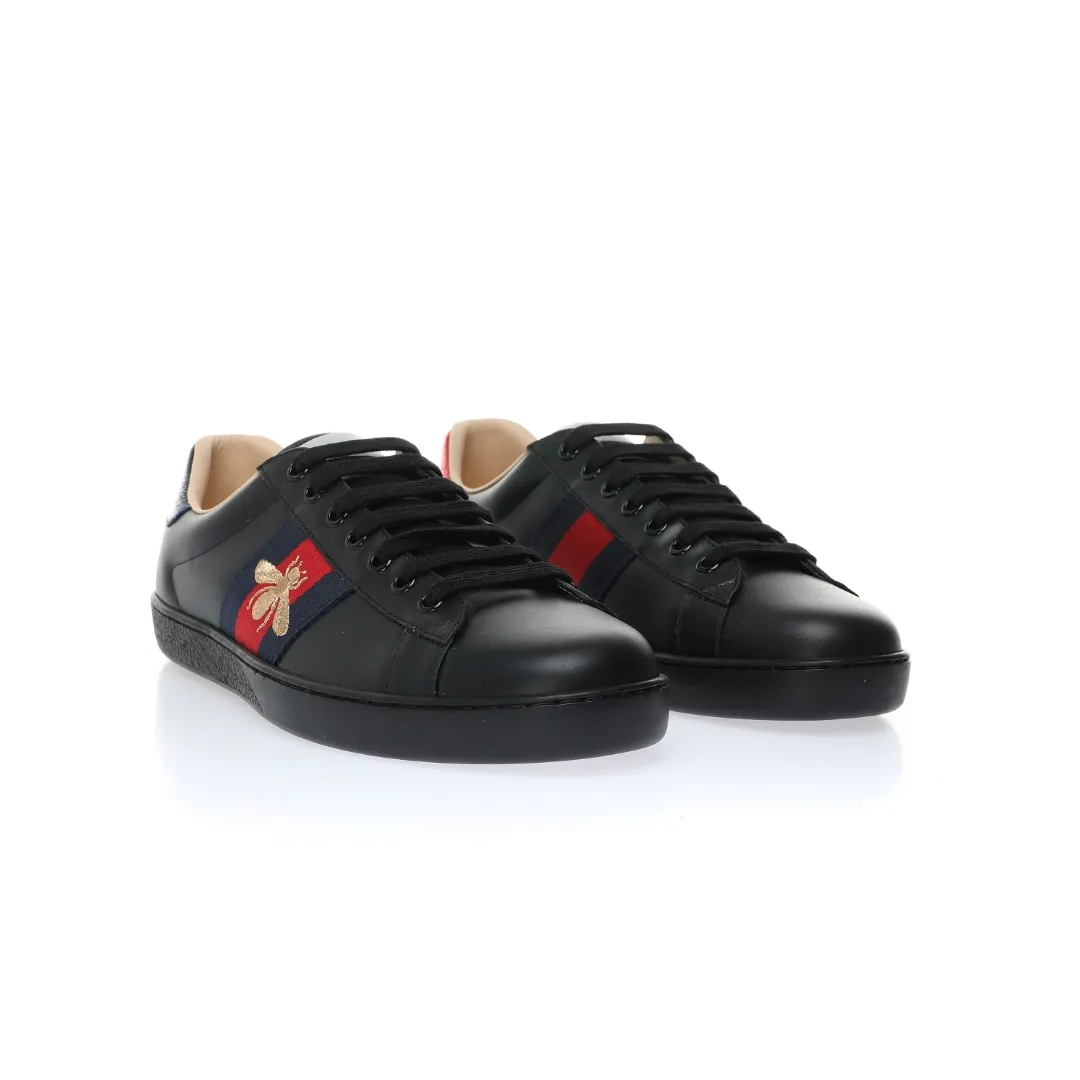 Exploring Fake Rep Replica Gucci Black Leather Ace Sneakers | YtaYta