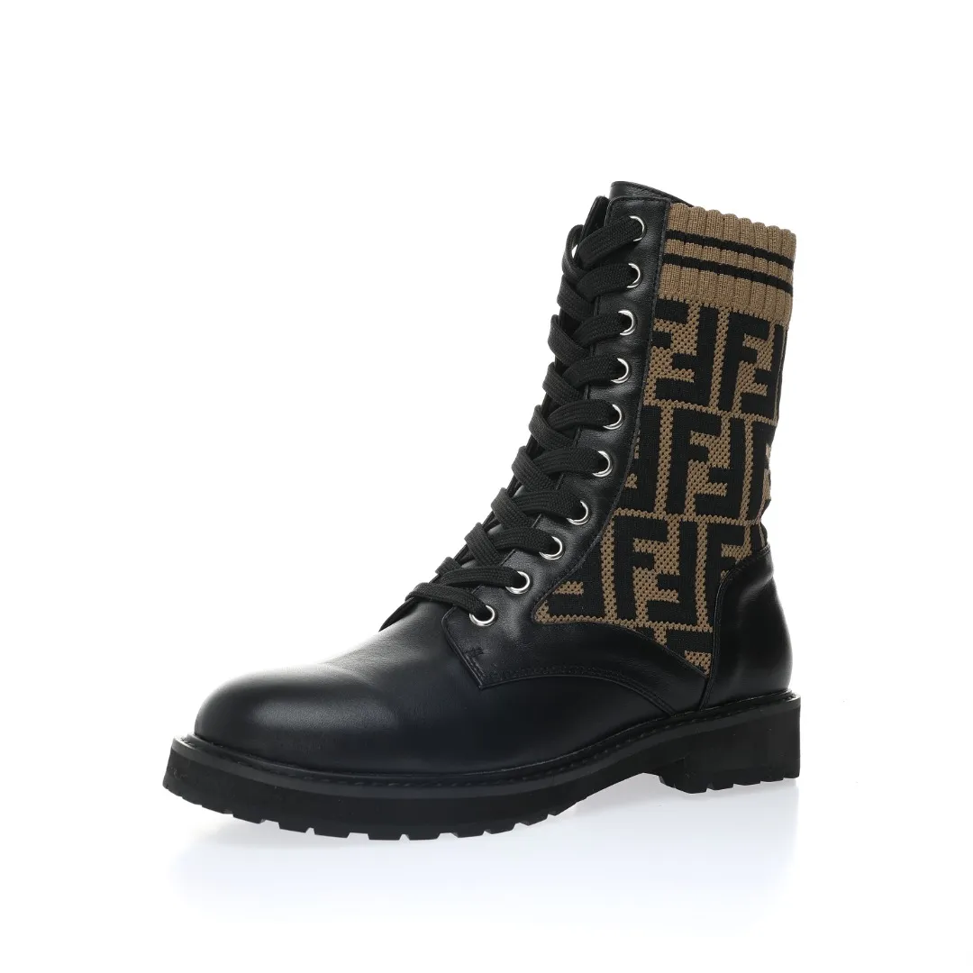 Fendi Women's Rockoko Combat Boots: Brown, Black, and Replica Options | YtaYta