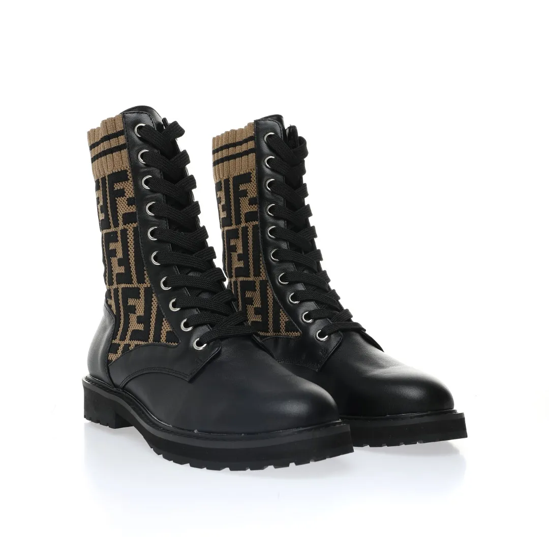 Fendi Women's Rockoko Combat Boots: Brown, Black, and Replica Options | YtaYta