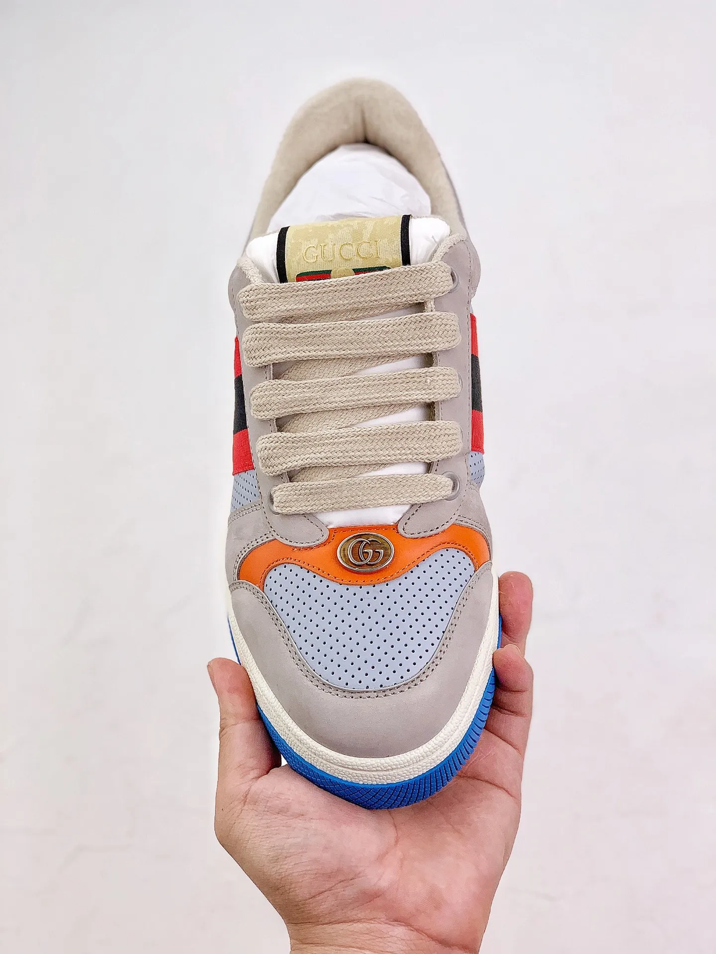 Fake Replica Gucci Screener Sneakers in Dusty Orange - 70% Off! | YtaYta