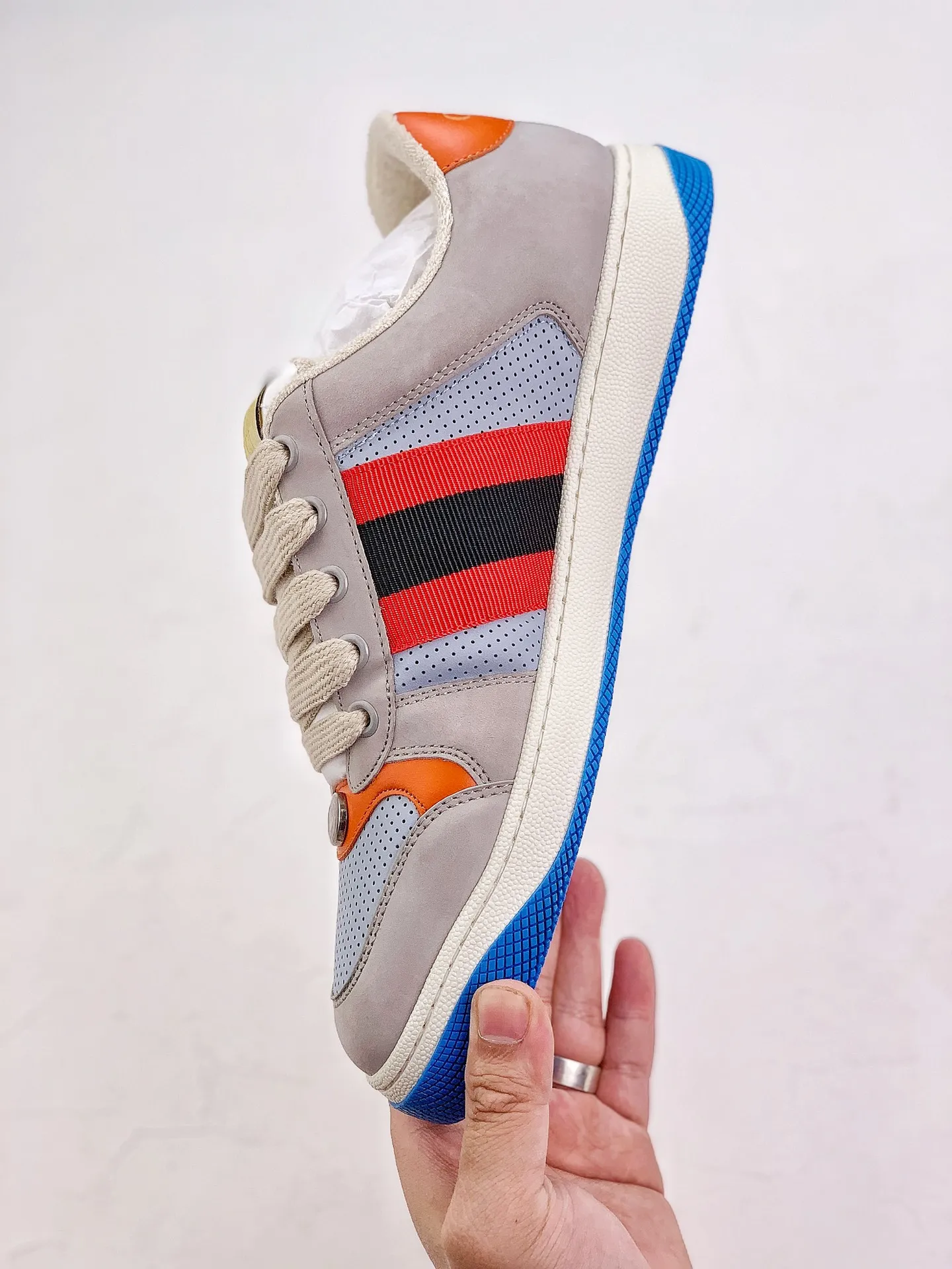 Fake Replica Gucci Screener Sneakers in Dusty Orange - 70% Off! | YtaYta