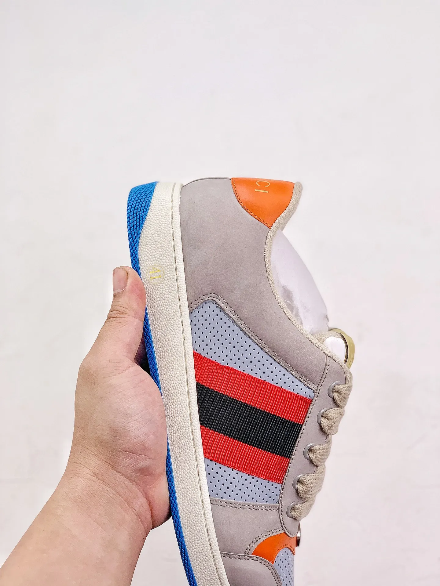 Fake Replica Gucci Screener Sneakers in Dusty Orange - 70% Off! | YtaYta