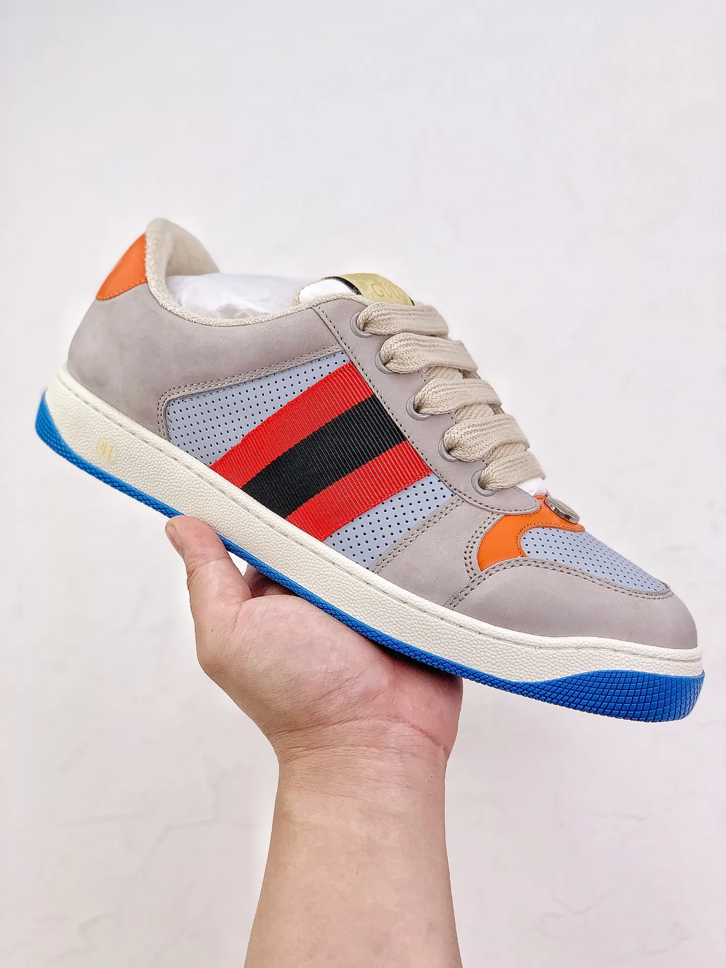 Fake Replica Gucci Screener Sneakers in Dusty Orange - 70% Off! | YtaYta