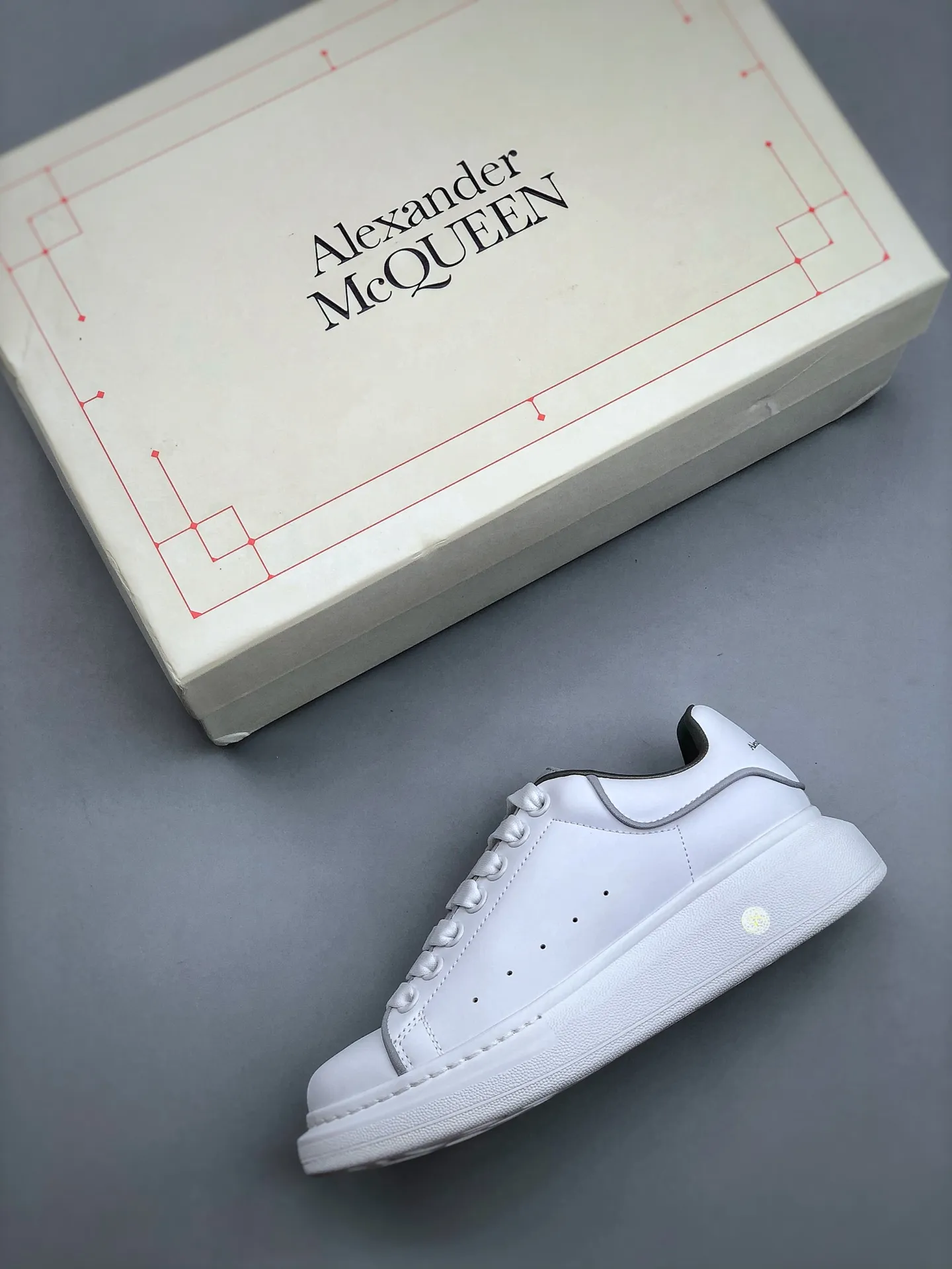 Replica Alexander McQueen White Chunky Platform Sneakers | YtaYta