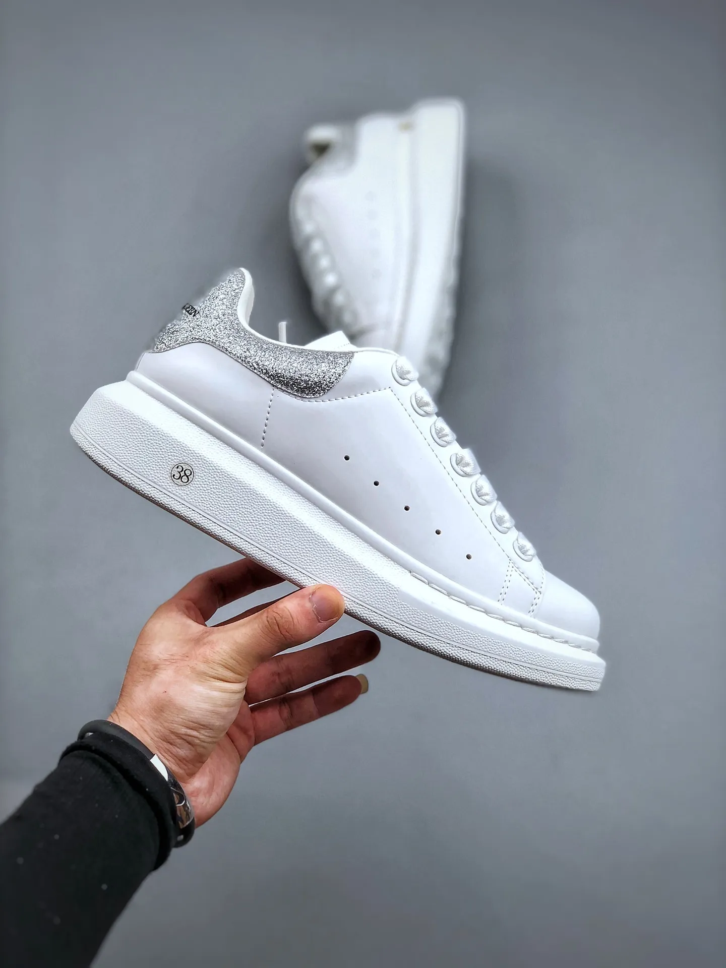 Alexander McQueen Oversized White/Silver Sneakers - Replica Review | YtaYta