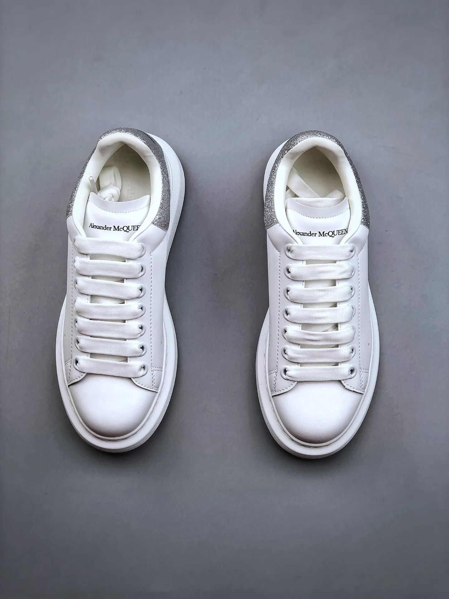 Alexander McQueen Oversized White/Silver Sneakers - Replica Review | YtaYta