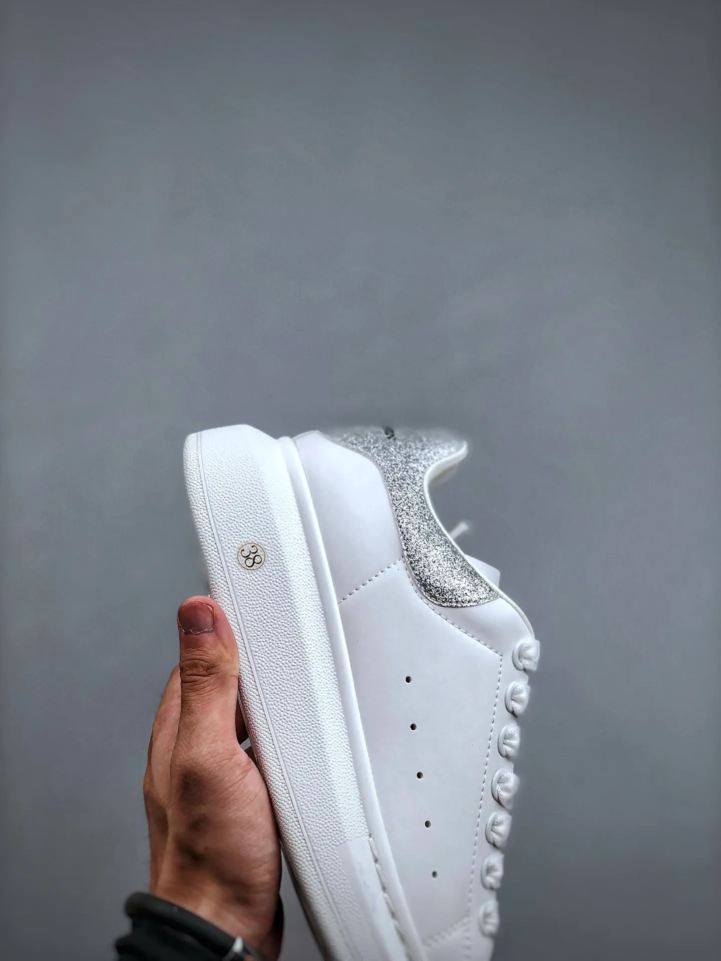 Alexander McQueen Oversized White/Silver Sneakers - Replica Review | YtaYta