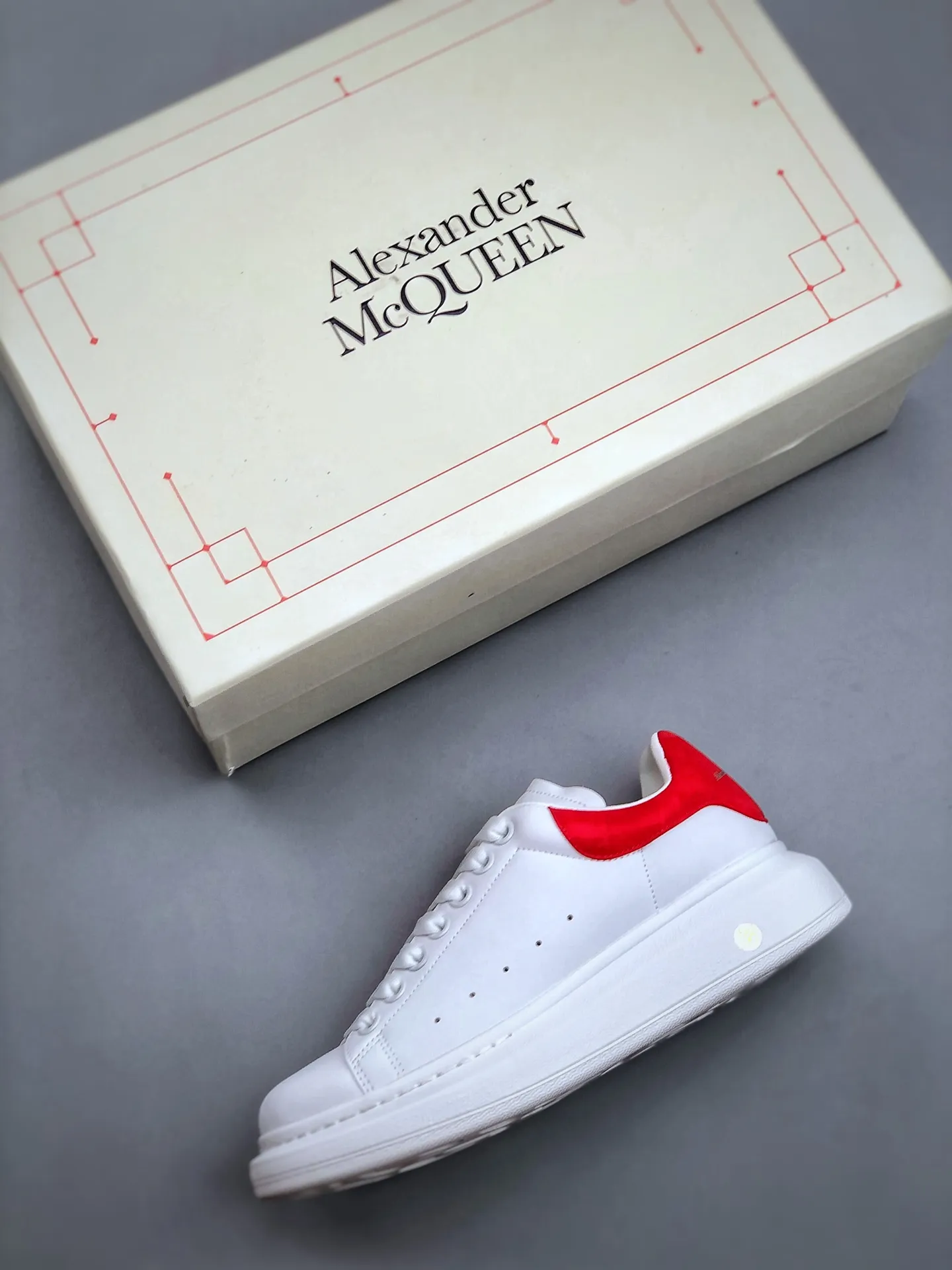 Alexander McQueen Women's Red Oversized Sneakers Replica - Stylish & Affordable | YtaYta