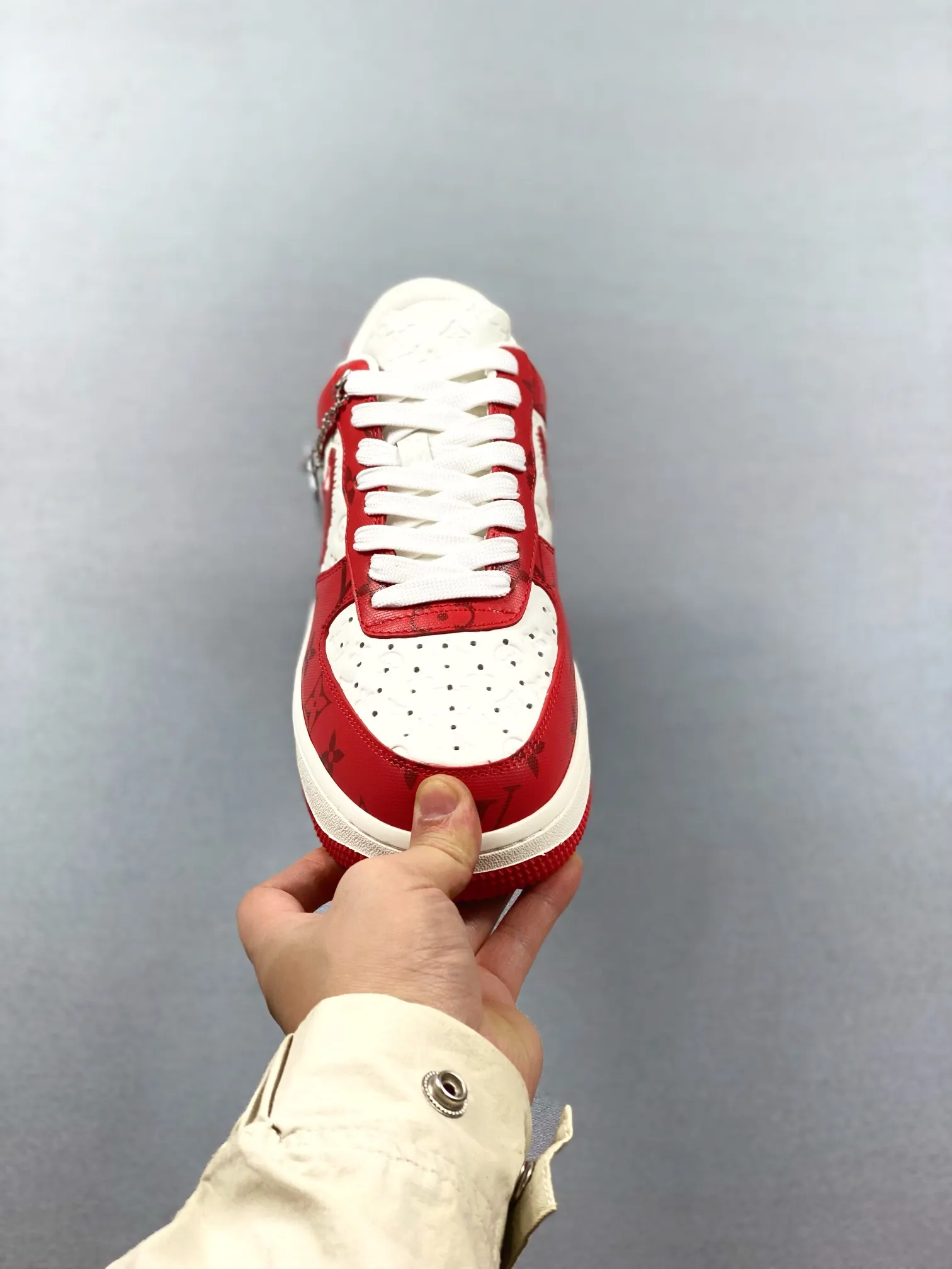 Louis Vuitton x Nike Air Force 1 Red Sneakers Replica | YtaYta