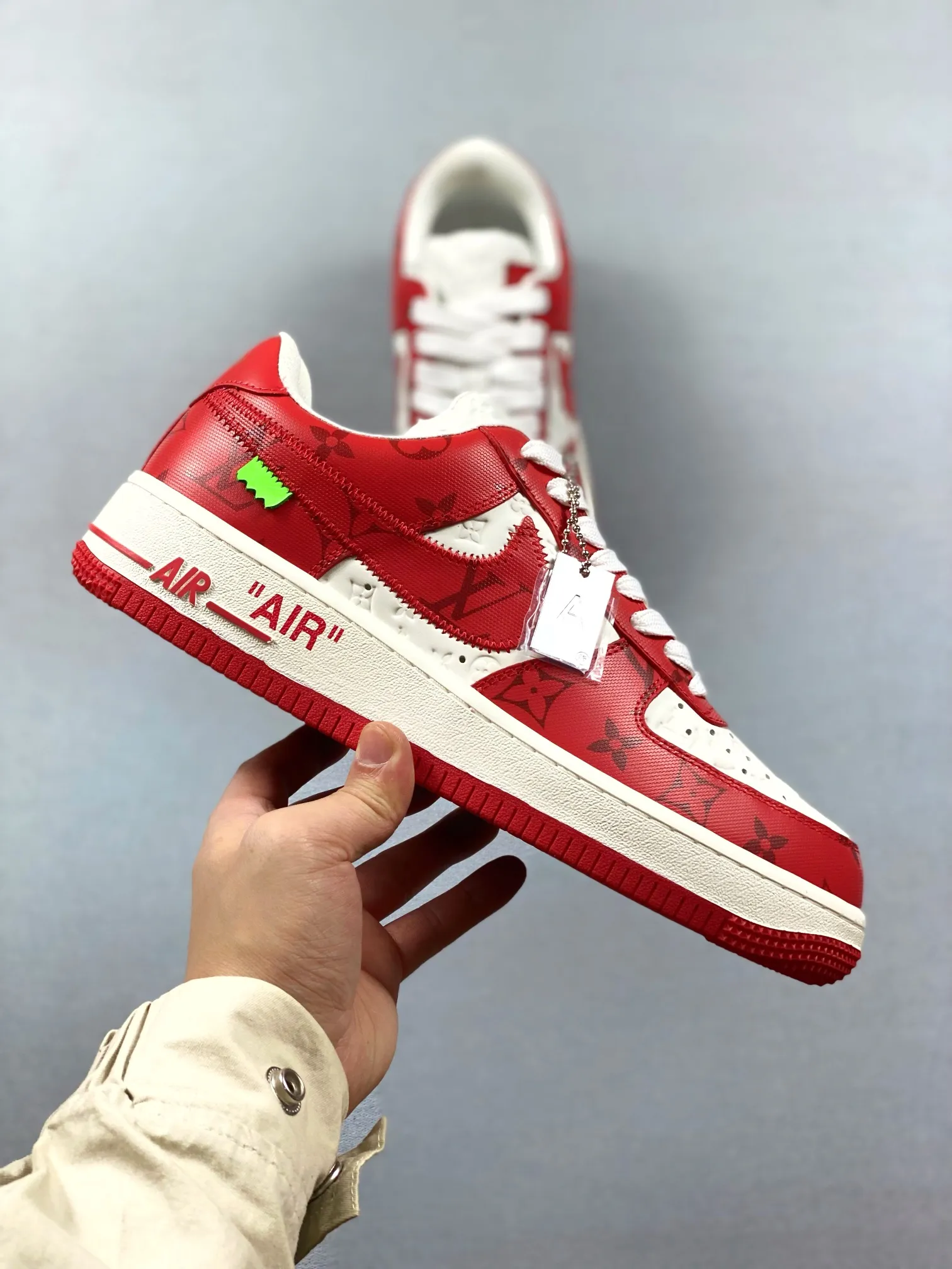 Louis Vuitton x Nike Air Force 1 Red Sneakers Replica | YtaYta