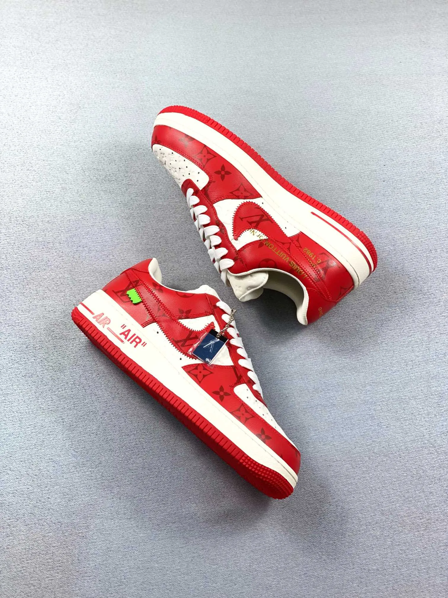 Louis Vuitton x Nike Air Force 1 Red Sneakers Replica | YtaYta