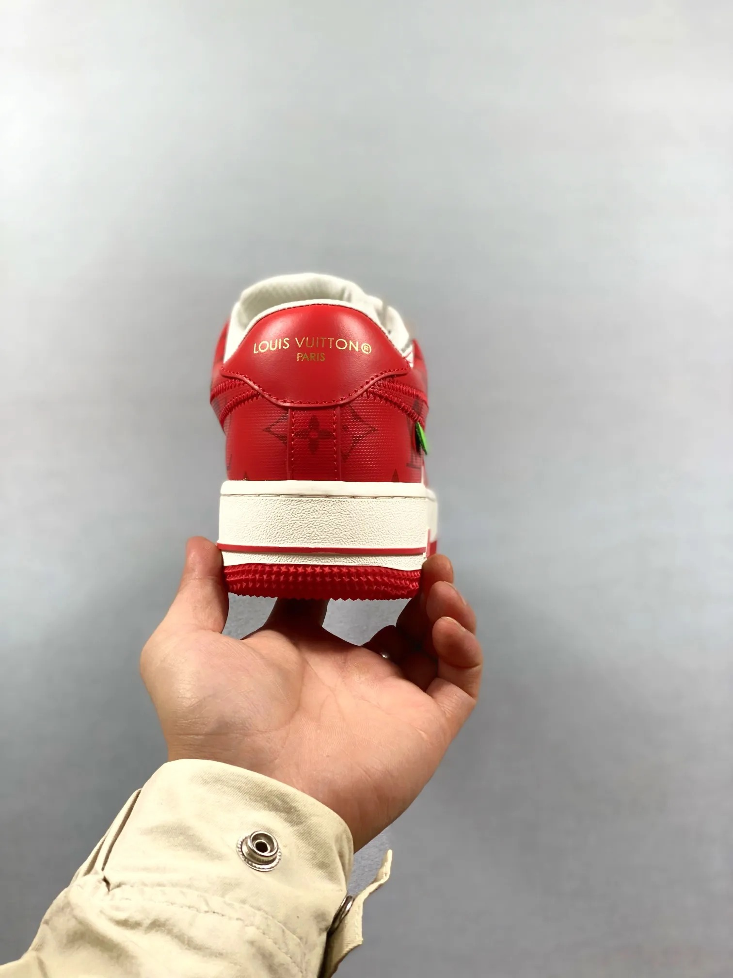 Louis Vuitton x Nike Air Force 1 Red Sneakers Replica | YtaYta