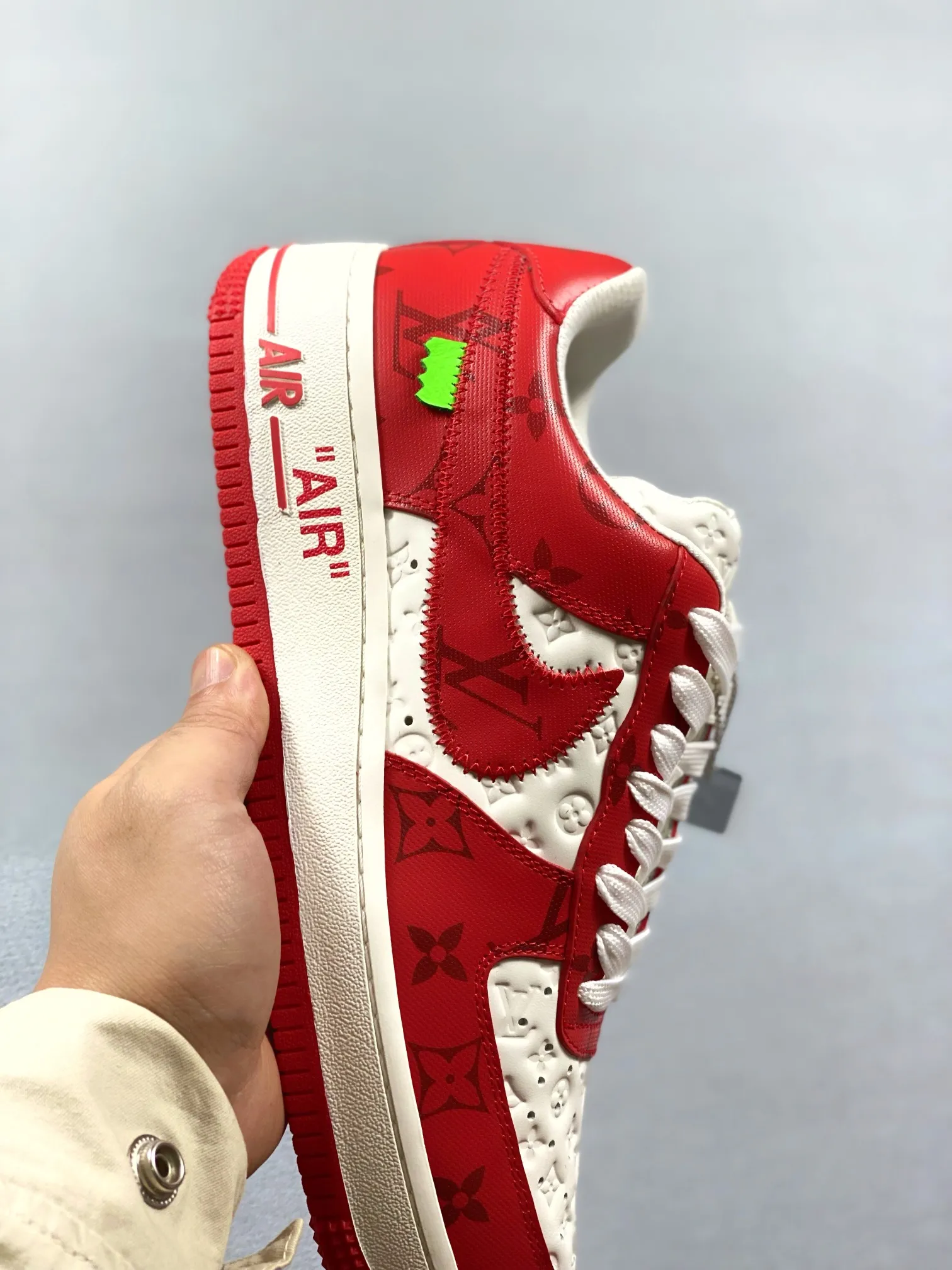 Louis Vuitton x Nike Air Force 1 Red Sneakers Replica | YtaYta