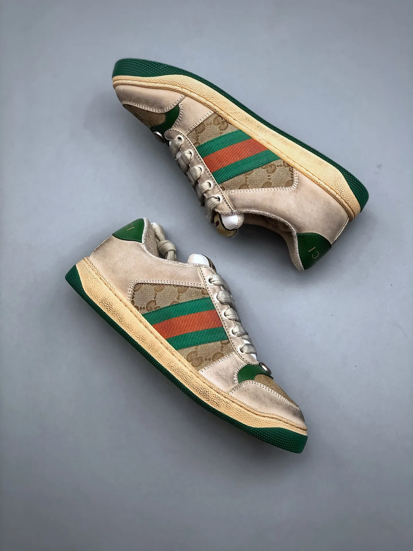 Fake Rep Replica GUCCI Women's Screener Leather Sneaker, White | YtaYta