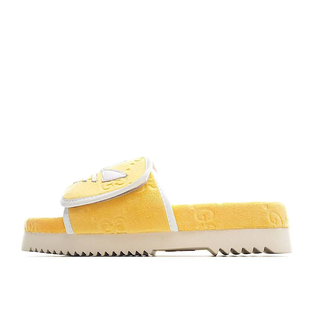 Fake Replica Adidas x Gucci GG Platform Sandal 'Yellow Cotton Sponge' | YtaYta