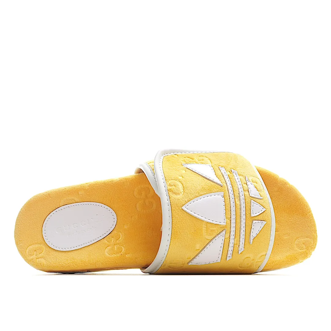 Fake Replica Adidas x Gucci GG Platform Sandal 'Yellow Cotton Sponge' | YtaYta