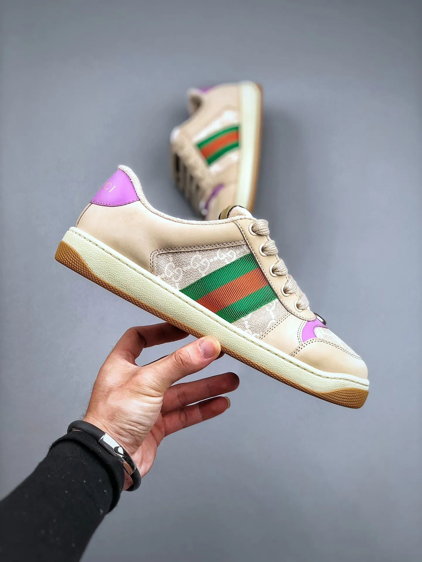 The Rise of Replica Gucci Screener Sneakers in White Leather | YtaYta