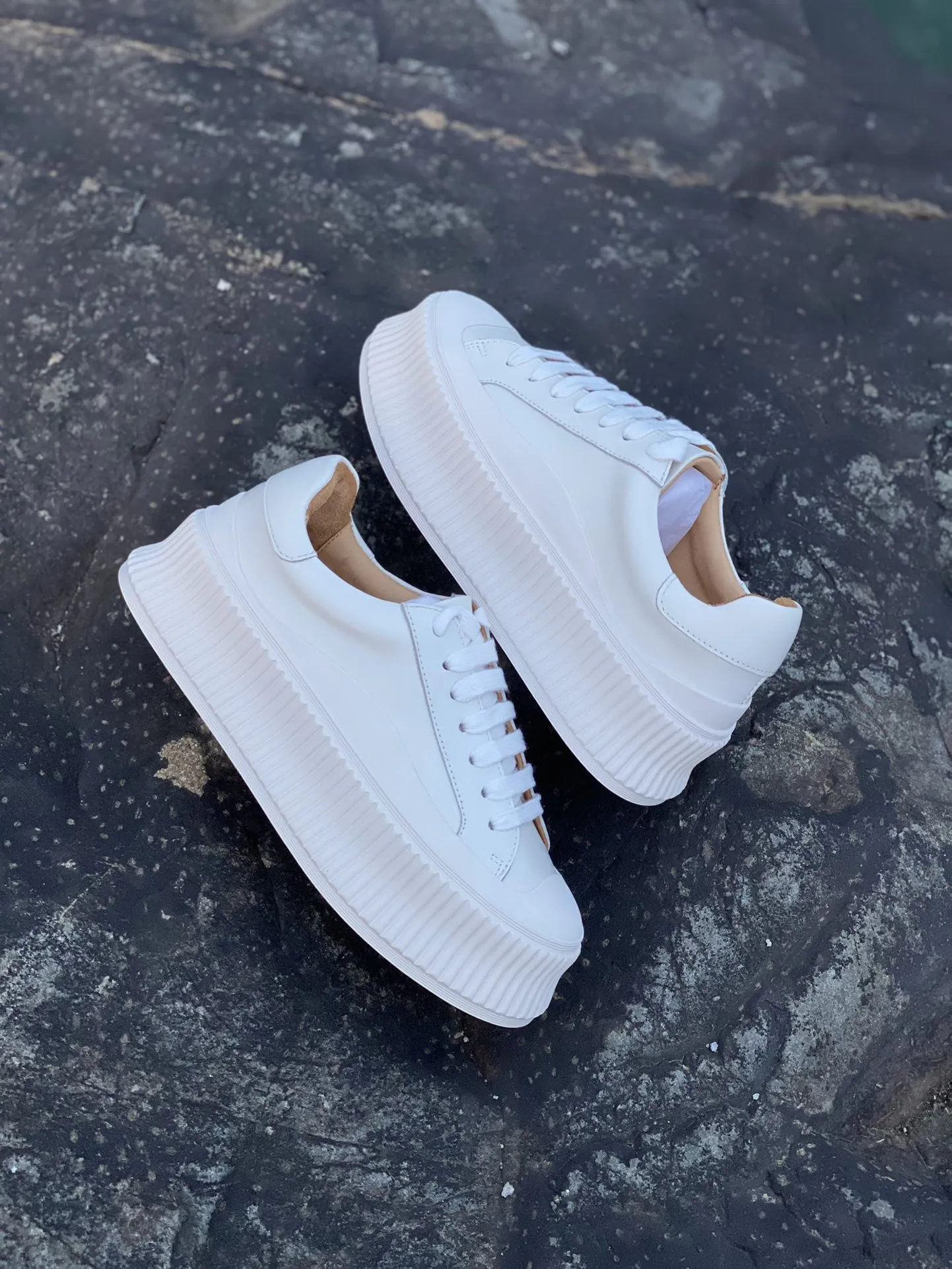 JIL SANDER White Leather Sneakers: Authentic vs. Replica | YtaYta