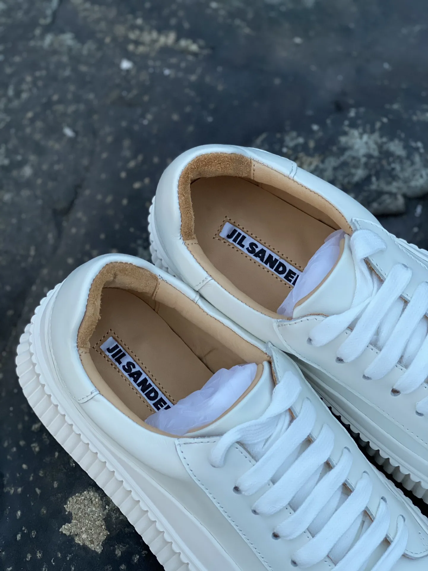 JIL SANDER White Leather Sneakers: Authentic vs. Replica | YtaYta