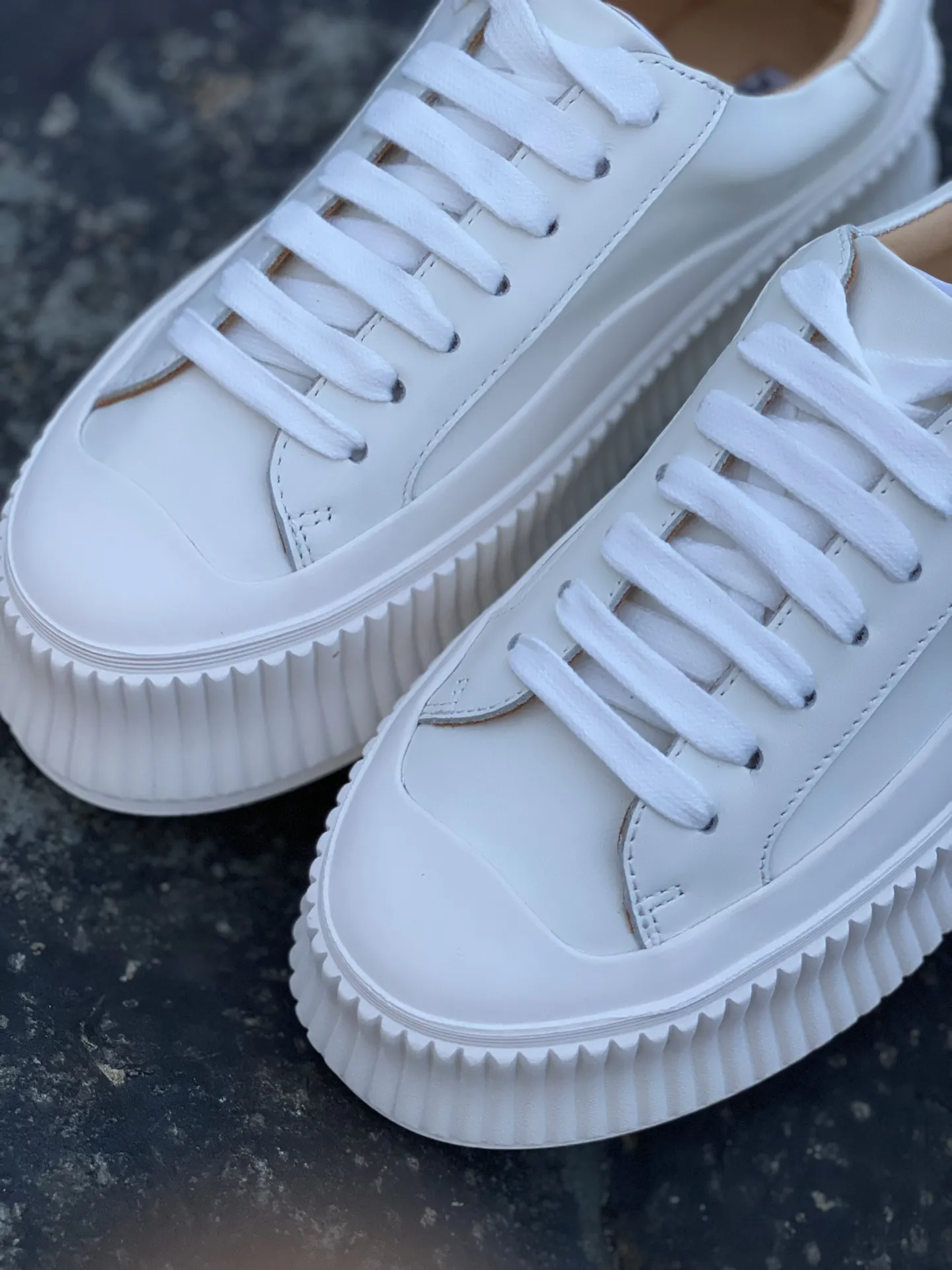 JIL SANDER White Leather Sneakers: Authentic vs. Replica | YtaYta