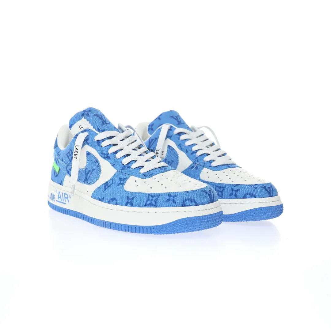 Fake Rep Replica Louis Vuitton x Nike Air Force 1 - Blue - US 11 | YtaYta