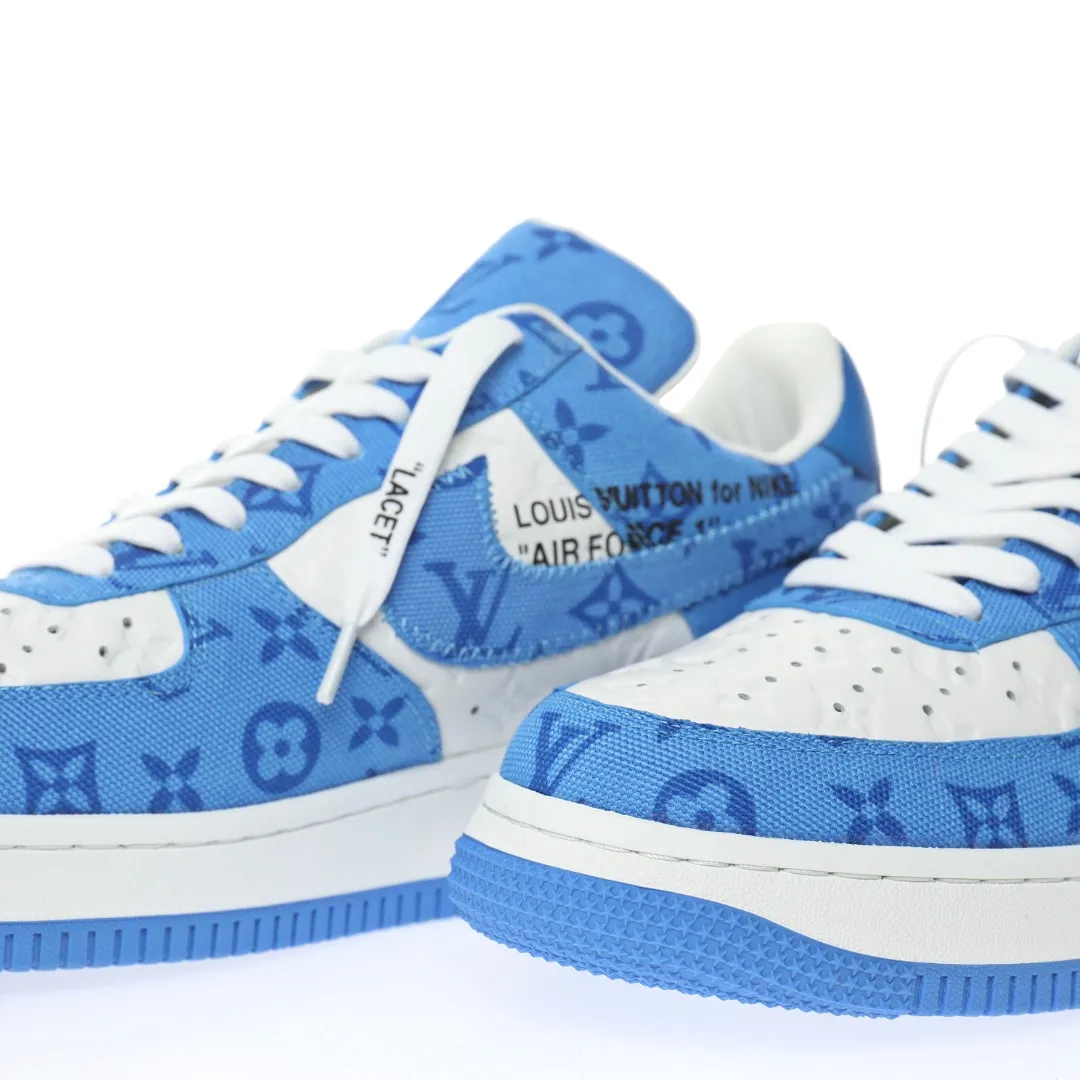 Fake Rep Replica Louis Vuitton x Nike Air Force 1 - Blue - US 11 | YtaYta