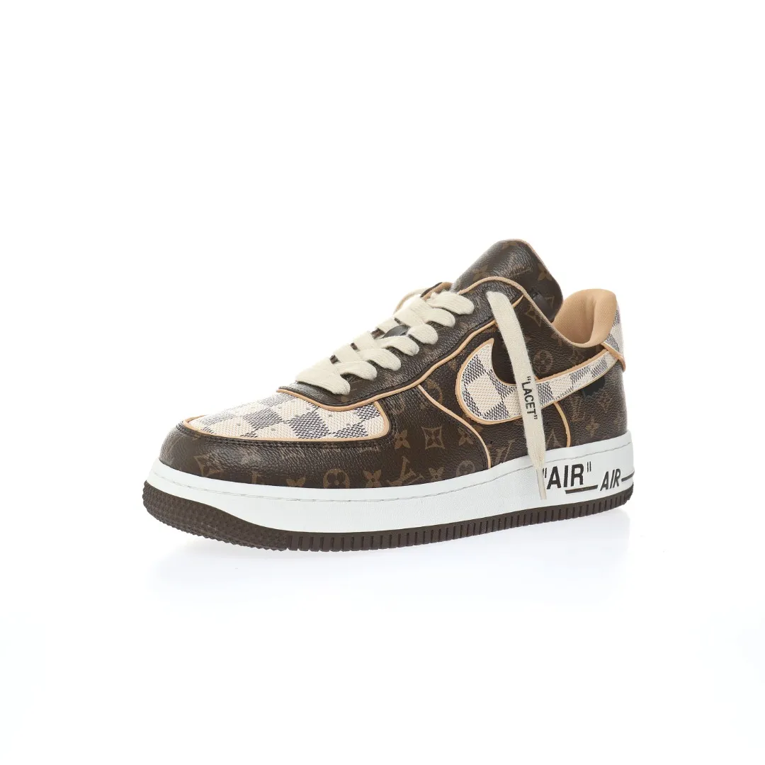 Fake Rep Replica Nike Air Force 1 x Louis Vuitton Monogram Brown | YtaYta