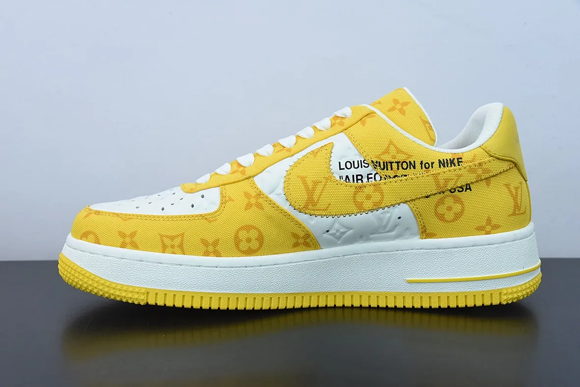 Louis Vuitton x Nike Air Force 1 'Yellow' Replica Review | YtaYta