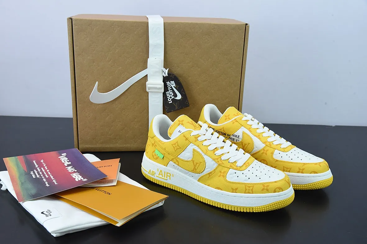 Louis Vuitton x Nike Air Force 1 'Yellow' Replica Review | YtaYta