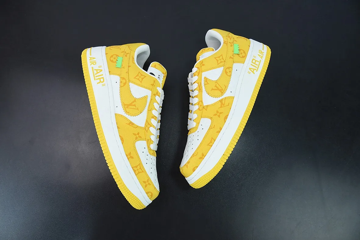 Louis Vuitton x Nike Air Force 1 'Yellow' Replica Review | YtaYta