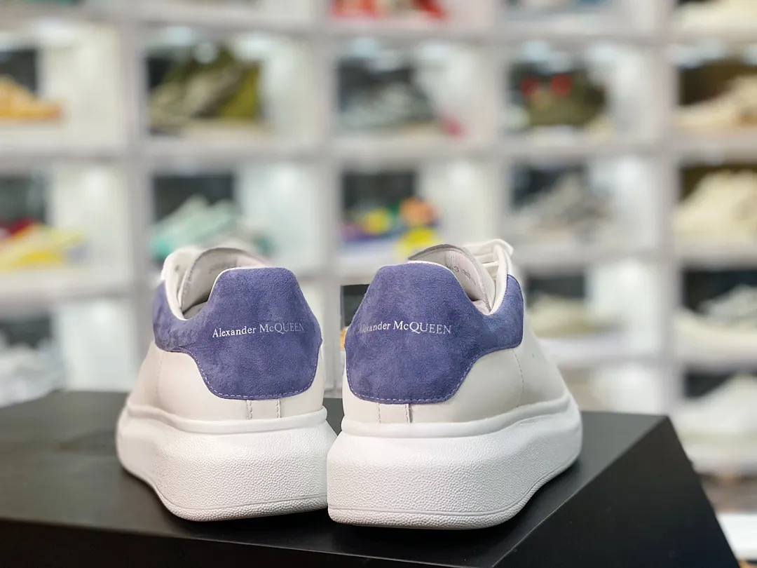 Fake Rep Replica Alexander McQueen Oversized Sneakers in White/Utopian Blue | YtaYta