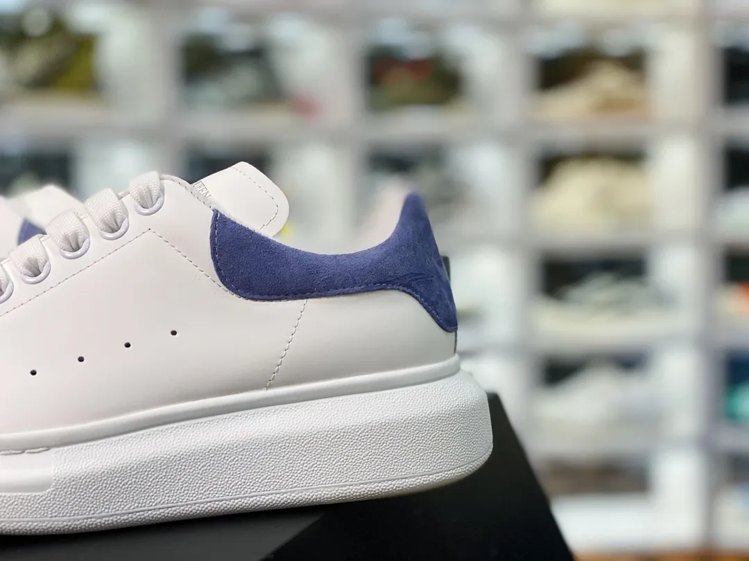 Fake Rep Replica Alexander McQueen Oversized Sneakers in White/Utopian Blue | YtaYta