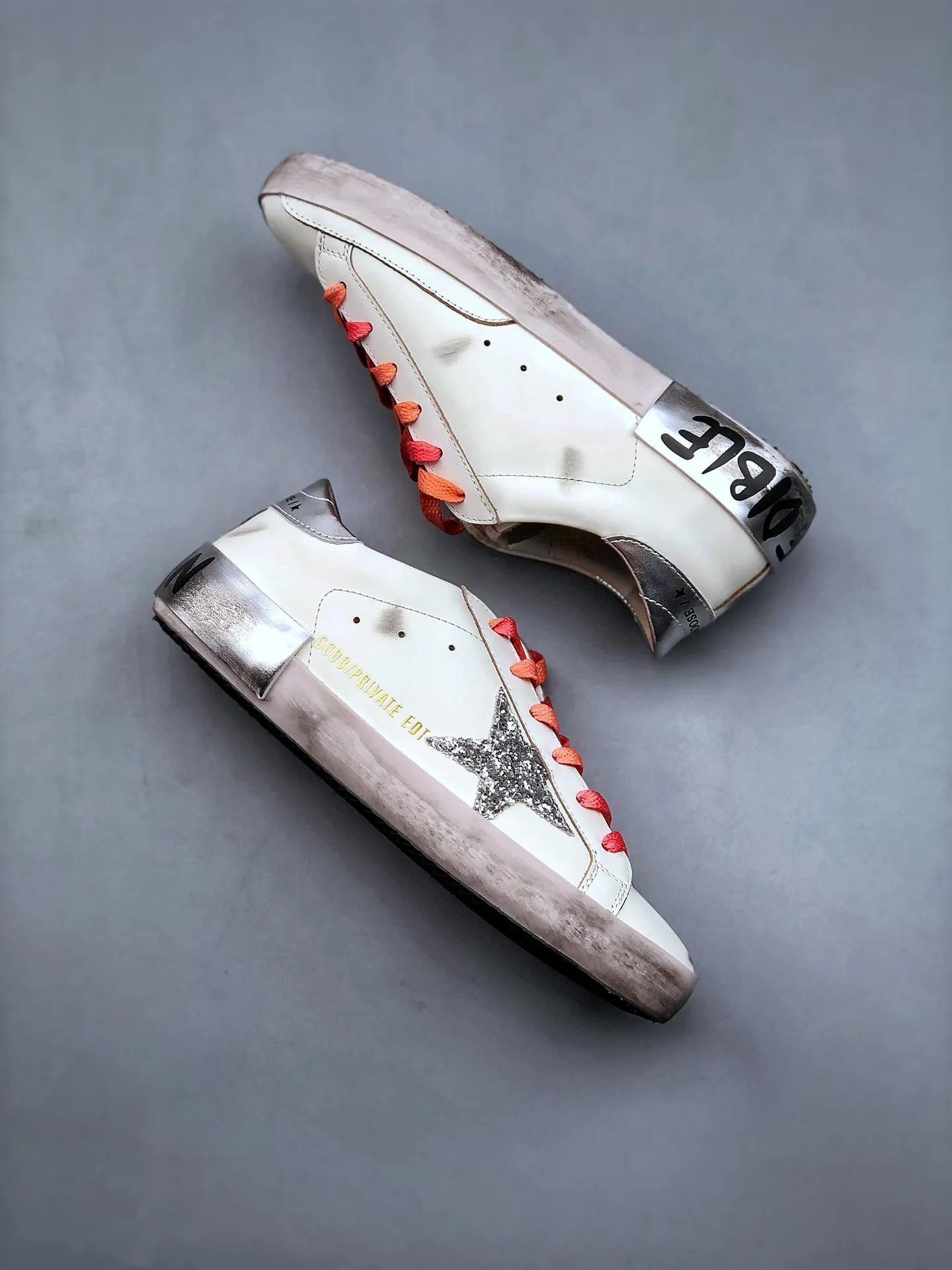 Golden Goose Kids Super-Star Lace-Up Sneakers White/Camo (Replica) | YtaYta