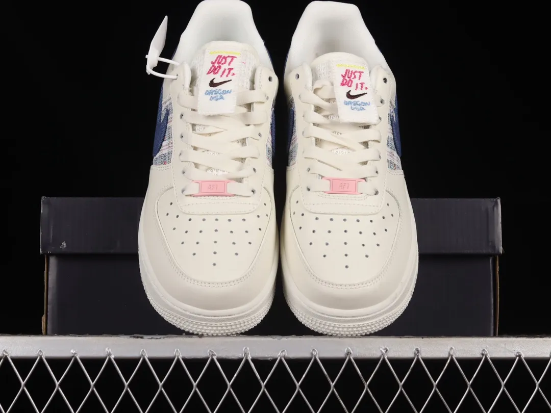 Women's Nike Air Force 1 Low '07 LX Denim Swoosh Bouclé Replica Review | YtaYta