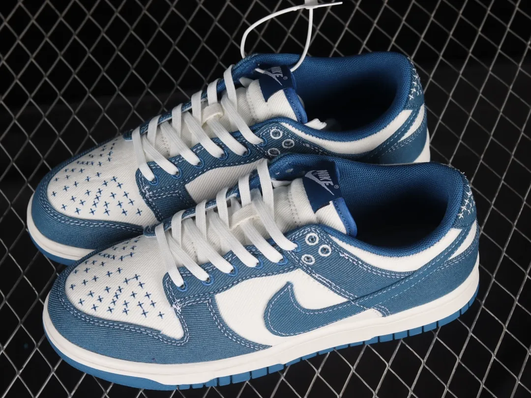 The Allure of Nike Dunk Low “Sashiko” Replicas: Summit White/Industrial Blue | YtaYta