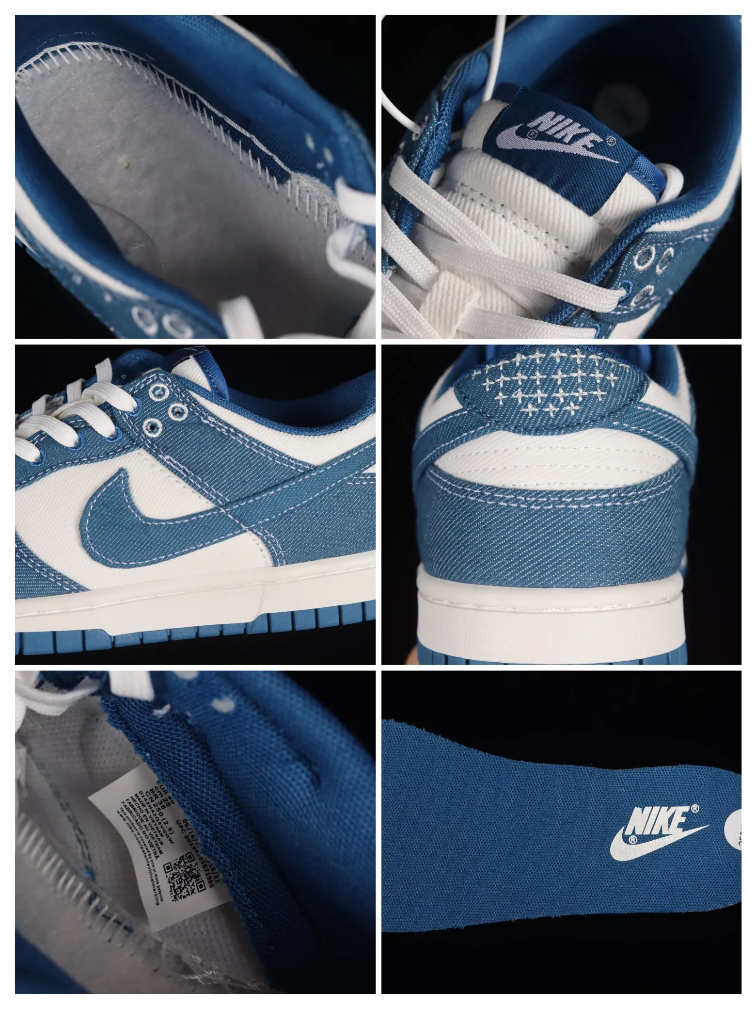 The Allure of Nike Dunk Low “Sashiko” Replicas: Summit White/Industrial Blue | YtaYta