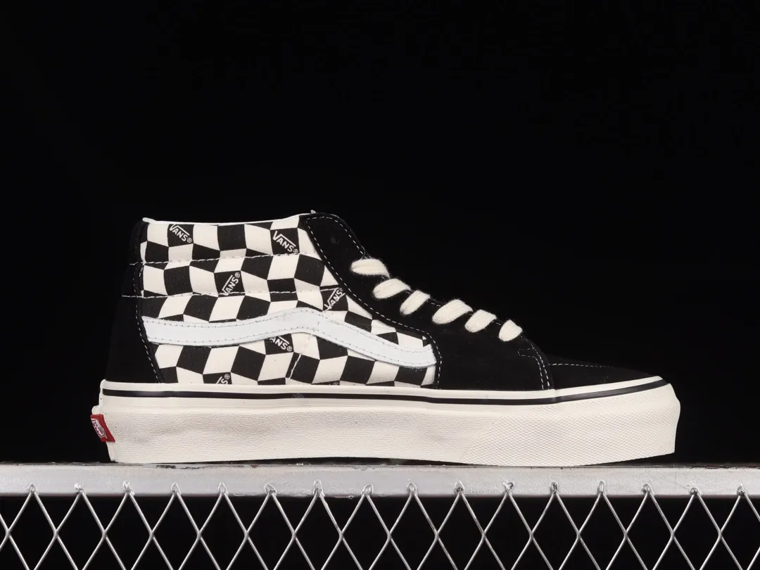 Fake Rep Replica Vans SK8-Hi Platform 2.0 Checkerboard True White | YtaYta