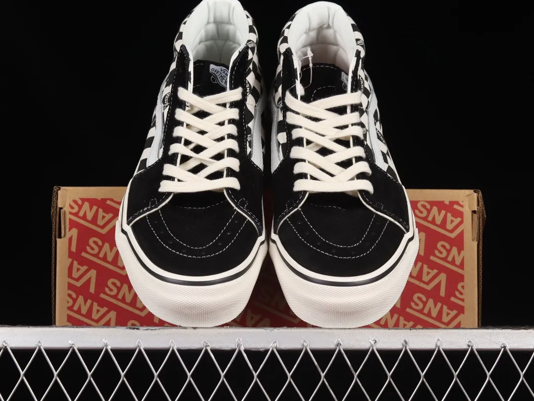 Fake Rep Replica Vans SK8-Hi Platform 2.0 Checkerboard True White | YtaYta