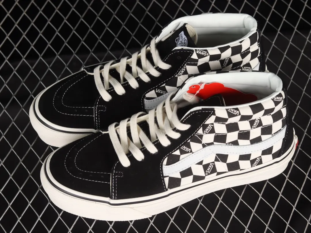 Fake Rep Replica Vans SK8-Hi Platform 2.0 Checkerboard True White | YtaYta