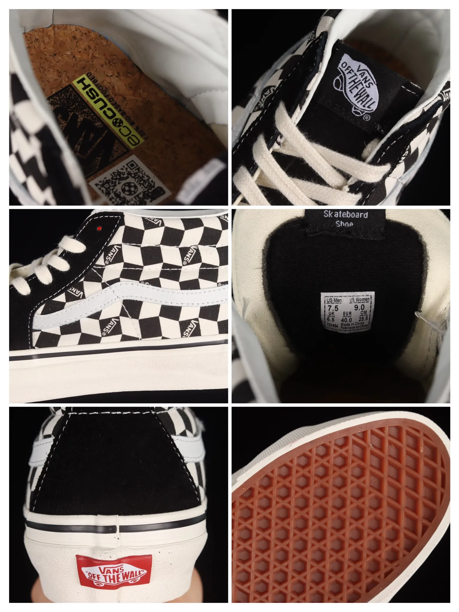 Fake Rep Replica Vans SK8-Hi Platform 2.0 Checkerboard True White | YtaYta