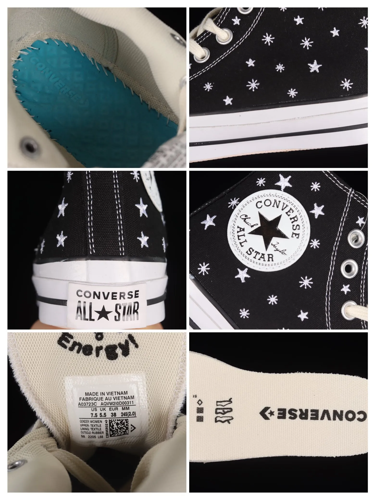 Embroidered Stars on High: A Detailed Look at Fake Rep Replica Converse Sneakers | YtaYta