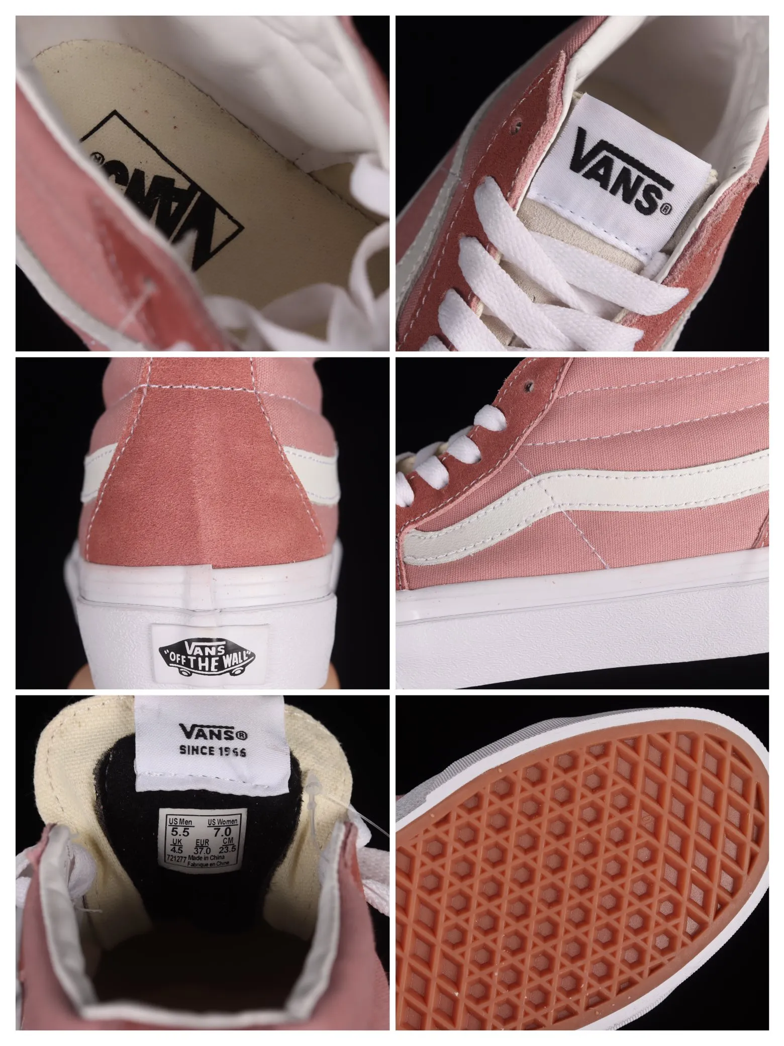 Vans Sk8-Hi Slim Sneakers Pink/White Replica Review | YtaYta