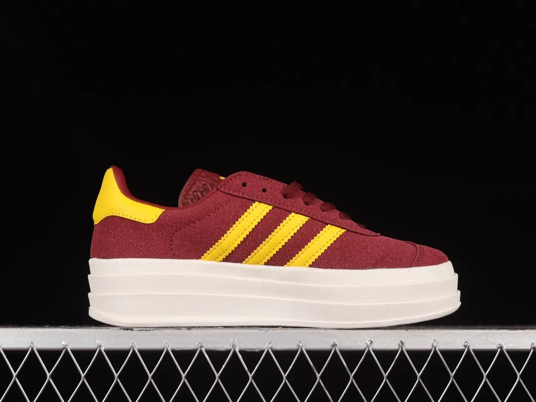 Adidas Gazelle Bold Platform Burgundy Red Suede Shoes (Replica Review) | YtaYta