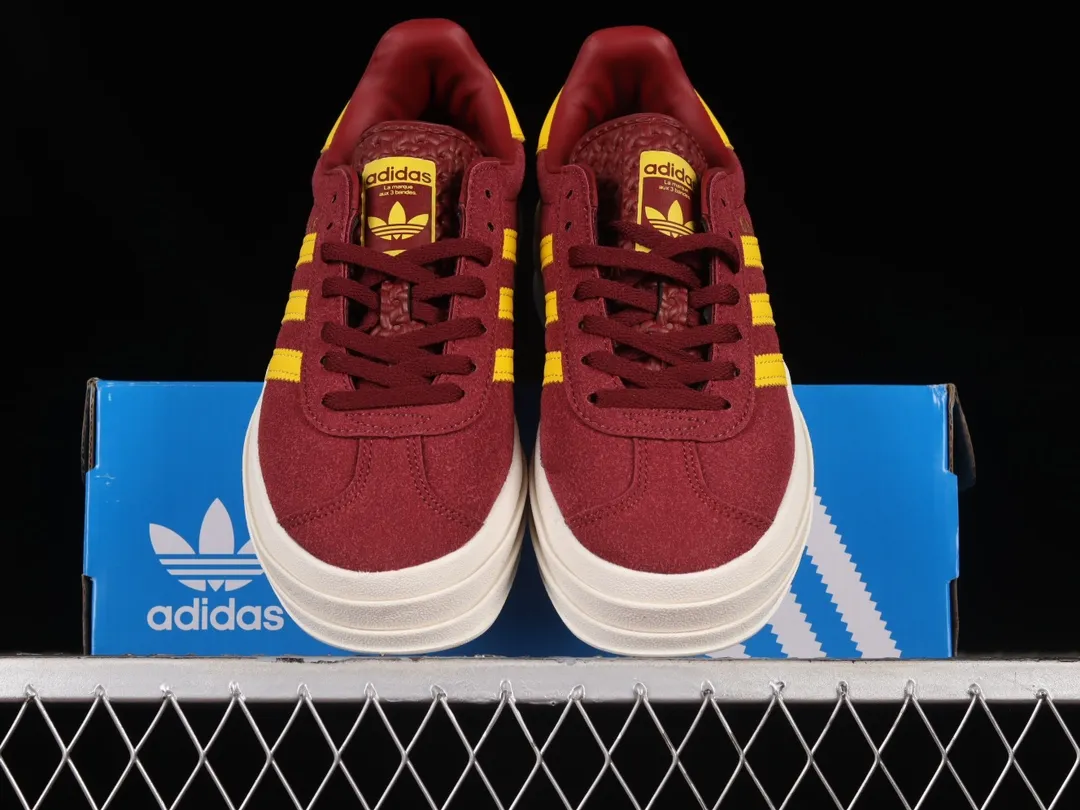 Adidas Gazelle Bold Platform Burgundy Red Suede Shoes (Replica Review) | YtaYta