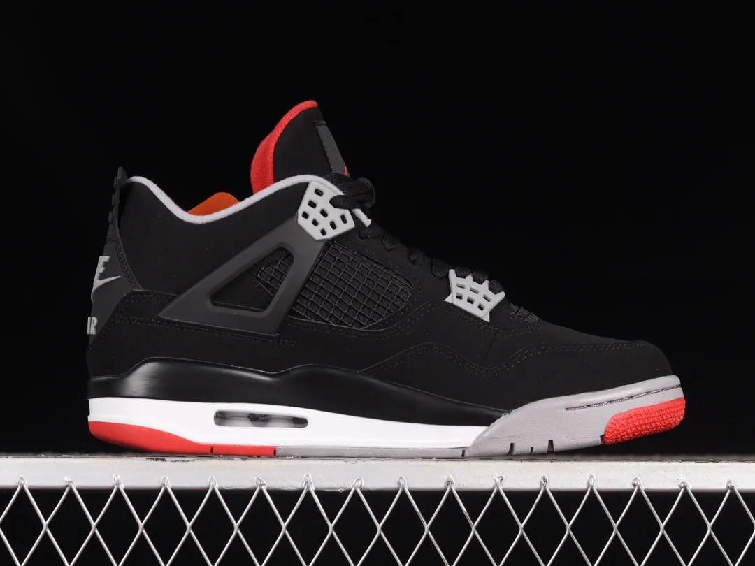 Fake Rep Replica Air Jordan 4 Retro OG Bred - Black/Red - (US 11) | YtaYta