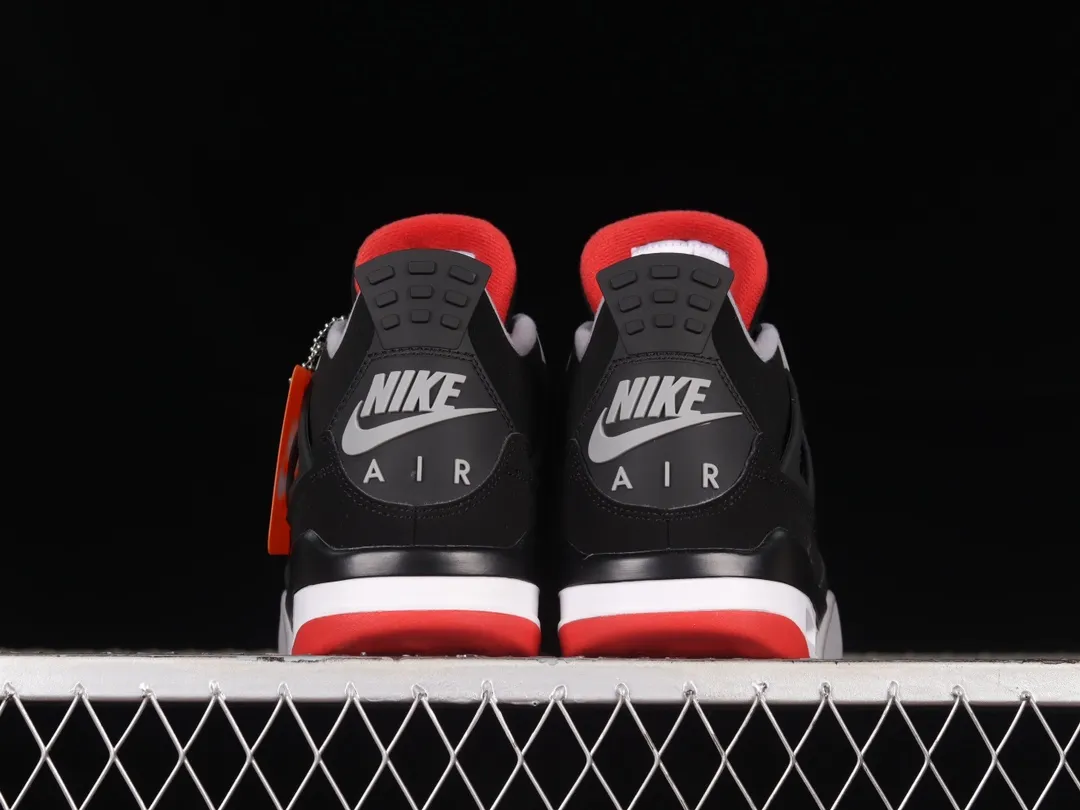 Fake Rep Replica Air Jordan 4 Retro OG Bred - Black/Red - (US 11) | YtaYta