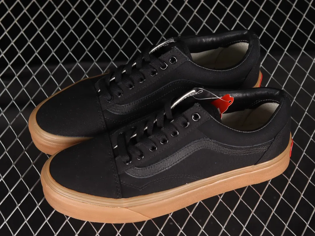 Vans Old Skool Canvas Gum Shoes Black/Tan Replica Review | YtaYta